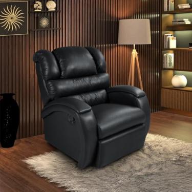 Imagem de Poltrona Cadeira Reclinável Imperial Zero Wall Papai Estética Cílios Sobrancelha Soft Sala Descanso (Preto)