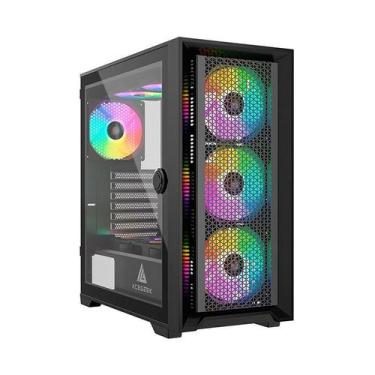 Imagem de Gabinete Gamer Acegeek Tempest A370, Mid-Tower, Lateral de Vidro, Pret