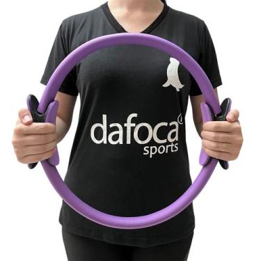 Imagem de Anel de Pilates Tonificador Flexível 38cm Lilás Liftness Dafoca Sports
