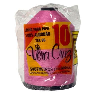 Imagem de Linha Vera Cruz Fio 10 Para Pipa 6000 Jardas, Rosa