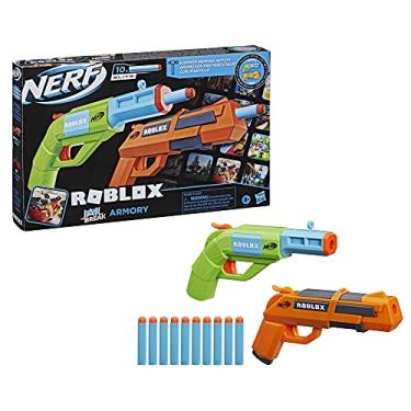 Imagem de NERF Roblox Jailbreak: Armory, Includes 2 Hammer-Action Blasters, 10 Elite Darts, Code to Unlock in-Game Virtual Item