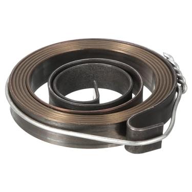Imagem de uxcell Prensa de broca, mola de pressão, pena, alimentação, retorno, mola, montagem, mola, aço, acabamento de escurecimento químico, 680 mm, expansão longa, 34 x 6 x 0,65 mm, 1 peça