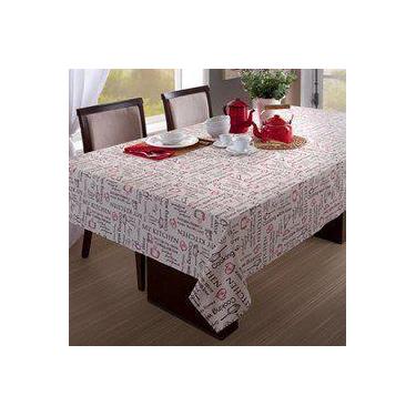 Imagem de Toalha de Mesa Quadrada Impermeavel  Kitchen140x140cm - PIETRA, Creme