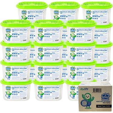 Imagem de Sunny Home (Pacote com 24) Absorvedores de umidade 260 g, sem perfume, eliminador de odores, desumidificador e desodorizante para armário, banheiro, cozinha em casa e trailers. BRANCO
