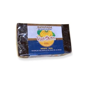 Imagem de Bananada Diet Vovô Olavo 250g Sem Adição de Açúcar, Sabor Intenso e Natural da Banana, Tradição de 50 Anos, Produto Artesanal Mineiro, Saudável, Ideal para Dietas, Zero Açúcar, 100% Natural e Vegano