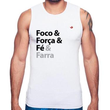 Imagem de Regata Foco & Força & Fé & Farra - Foca na Moda, Branco, M