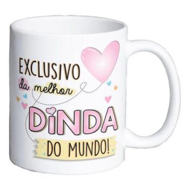 Imagem de Caneca Cerâmica EXCLUSIVO DA MELHOR DINDA DO MUNDO - Quatro Estações, 