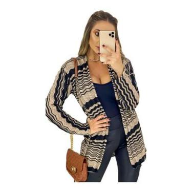 Imagem de Kimono feminino casaco tricot inverso tendência - Zigeu