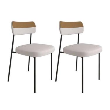 Imagem de Conjunto com 2 Cadeiras Mila Linho - SSX Multicoisas - Moveis Belo, Be