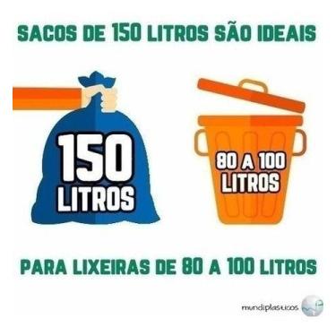 Imagem de Saco De Lixo 150 Litros 100 Un Preto Mega Reforçado - HIGIPACK