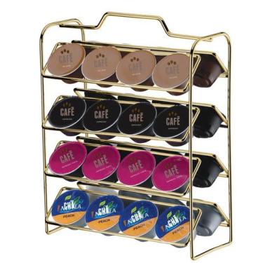 Imagem de Suporte Organizador Porta 32 Cápsulas Dolce Gusto Café Dourado - 1145D
