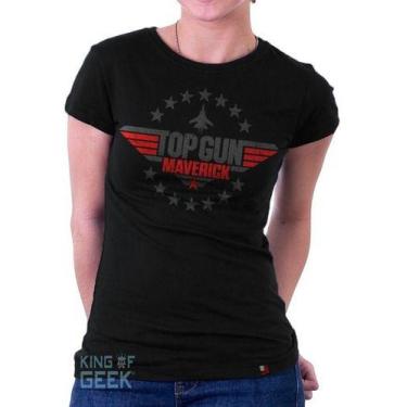 Imagem de Baby Look Top Gun Maverick Blusinha Filme Clássico Anos 80 - king of G