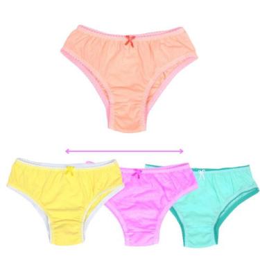 Imagem de Kit 12 Calcinha Infantil De 01 a 12 Anos 100% Algodão De Menina Crianç