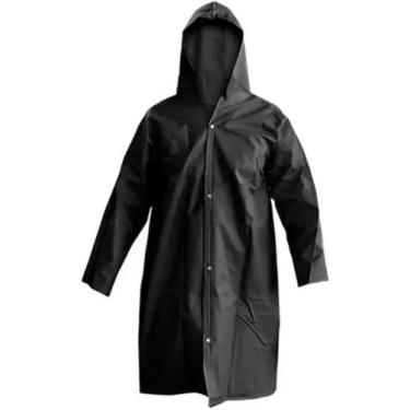 Imagem de Capa de Chuva PVC Preta com Forro e Capuz BRASCAMP CA 28449, XG