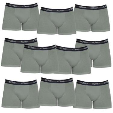 Imagem de Kit 10 Cuecas Boxer Box Zorba Max 702 Cós Elástico 100% Algodão, Grafi