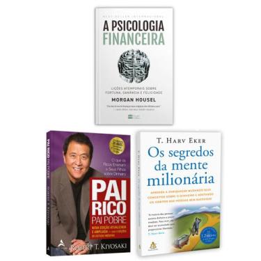 Imagem de Kit 3livros, Pai Rico, Pai Pobre + Os Segredos Da Mente Milionária + A