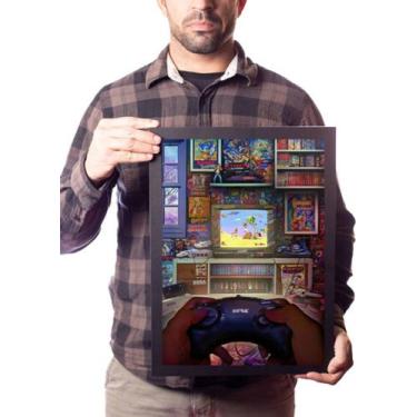 Imagem de Poster Moldurado Quarto Retro Game Sega lindo Quadro - Fanarte