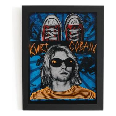 Imagem de Poster Com Moldura Nirvana Kurt Cobain Arte Quadro - Fanarte