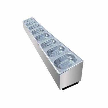 Imagem de Condimentadora Lateral Refrigerada 8 cubas ZPCNLR08 Inox - Zepper