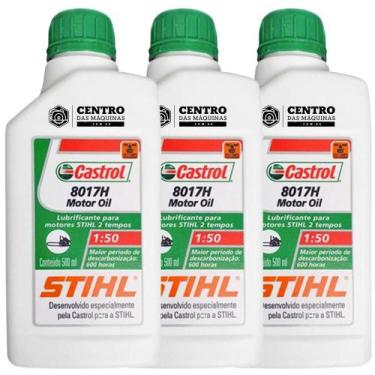 Imagem de KIT Com 3 Unidades de Óleo 2 Tempos Castrol Stihl 500ml Ideal Para Man