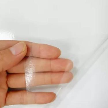 Imagem de Adesivo Vinil Transparente Papel Plástico Cristal P/ Encapar Laminação