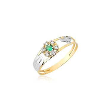 Imagem de Anel De Formatura Feminino enfermagem verde OURO 18k A513 - MAEHLER JO