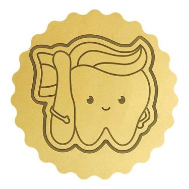 Imagem de Cortador Biscoito Dentinho com Escova de Dentes - DOCE IMPRESSO, 6cm