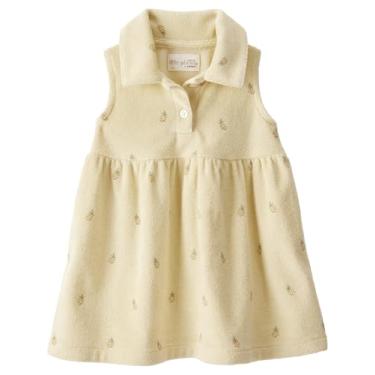 Imagem de little planet by carter's Vestido para bebês meninas feito com algodão orgânico, Estampa de abacaxi, 24 Meses