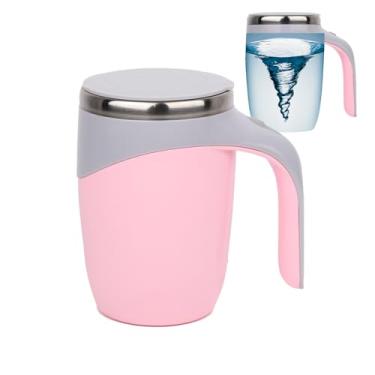 Imagem de daasigwaa Caneca de autoagitação - Caneca de café elétrica magnética automática, copo de mistura fofo giratório, para mexer escritório/cozinha/viagem/café em casa/chá/chocolate quente/leite - 450