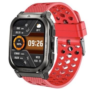 Imagem de Lamshaw Compatível com pulseiras de relógio inteligente AMAZTIM, pulseira esportiva de substituição de silicone de 22 mm com fivela de metal AMAZTIM M2, M3, C20 Pro, T2, T3, compatível com KOSPET Tank