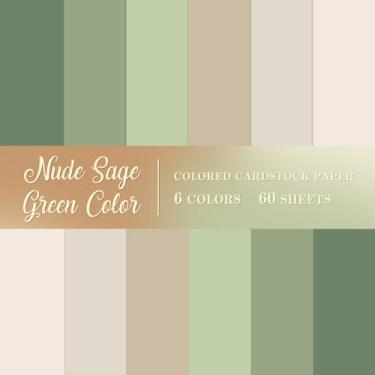 Imagem de AnyDesign 60 folhas 21 x 28 cm papel verde sálvia nua cartões de papel grosso colorido para scrapbook para impressões, artesanato, escola, escritório, material doméstico, 29,5 kg