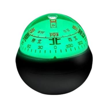 Imagem de Bússola de bola para painel do carro, Dash Compass Ball - Direção de navegação apontando guia bola com mostradores duplos,Bola luminosa da bússola do painel do barco do carro do design para a caravana