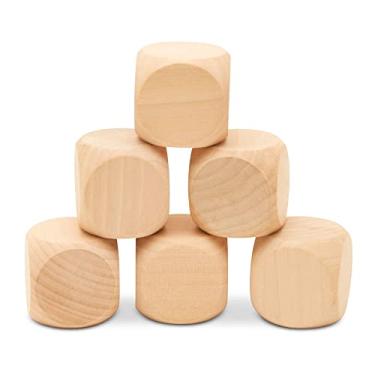 Imagem de Blank Wooden Dice for Crafting and Games, 1 Inch Wood Blocks for Crafts, Pack of 50 Unfinished Small Wooden Blocks for Crafts, Small Wooden Cubes for Games & Party Decor, by Woodpeckers
