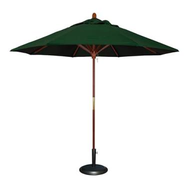 Imagem de Guarda-chuva de jardim Guarda-chuva de madeira sólida para pátio,7 pés e 9 pés,emenda telescópica,compacta,redonda,coluna média,para áreas externas,praia, cabine de café Base preenchível