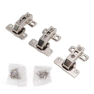 Imagem de Conjunto de Dobradiça de Braço Curto Integral de 180 Graus, Hardware de 3 Unidades, Dobradiças Dobráveis ​​de Liga de Zinco, Estampagem Automática Moldada para Mesa de Porta de