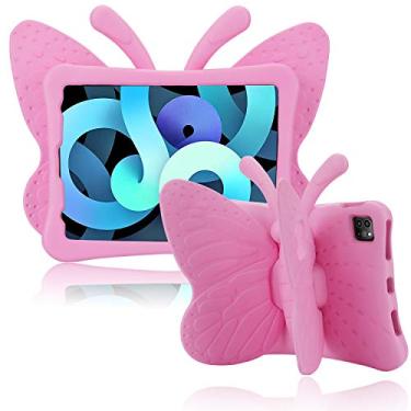 Imagem de Simicoo Capa para iPad Air 4 5 6 10,9 iPad Pro 11 2024 2022 Capa para meninas 3D linda borboleta com suporte leve EVA à prova de choque resistente proteção contra quedas, capa completa para crianças