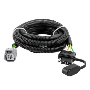 Imagem de Oyviny Chicote de fiação de reboque de 4 vias personalizado para Toyota Highlander 2020-2024 com pacote de reboque de fábrica necessário, adaptador de fio de luz de reboque Highlander de 4 pés com