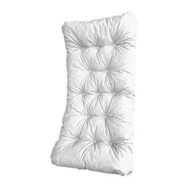 Imagem de Almofada AcquaBlock 120x60 Branco Impermeável Vime Junco Jardim Premium Muito Resistente Sol e Chuva