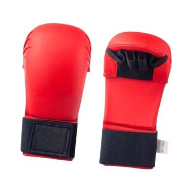 Imagem de UGPLM Luvas de boxe Luvas de treinamento Bolsa de perfuração profissional luvas de luvas de luvas de kickboxing para luta de karatê luta, Red L
