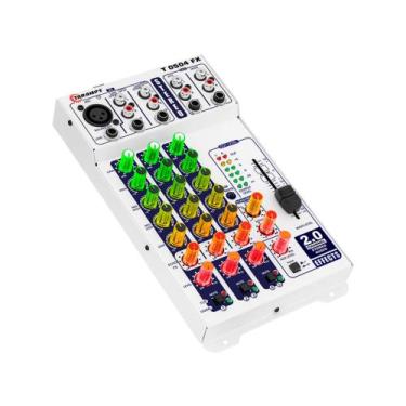 Imagem de Mesa de Som Stereo T 0504 FX Multicolor 5 Canais Taramps - 902104