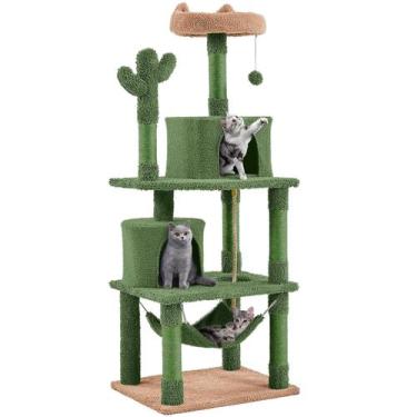 Imagem de Torre de Gato Yaheetech Cactus 158cm - Poste de Arranhação para Gatos