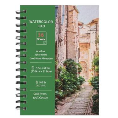 Imagem de Bloco de Papel Aquarela Prudiut - 36 Folhas (14x21,6cm) 300gsm