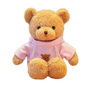 Imagem de Pelúcia Teddy Bear BSVOME 30cm com Capuz Rosa