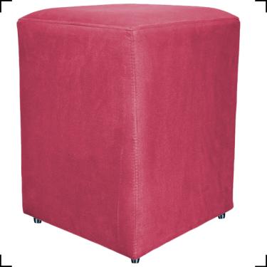 Imagem de Puff Dado Decorativo Para Sala Recepção Penteadeira Suede Rosê