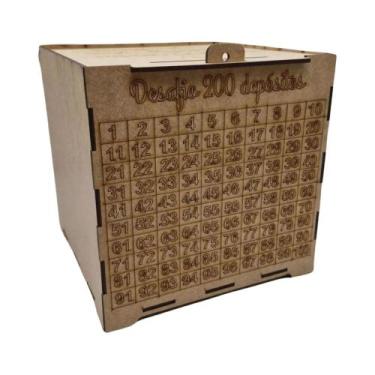 Imagem de Cofrinho Tipo Urna Caixa Desafio Dos 200 Depósitos - 5Mil/10Mil/20Mil 