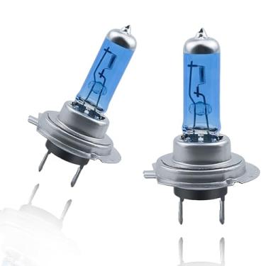 Imagem de Jitrendo 2 peças H7 lâmpada de farol de halogêneo, 100w 12v, lâmpada de neblina frontal ultra branca, farol alto, farol baixo, lâmpada H7.