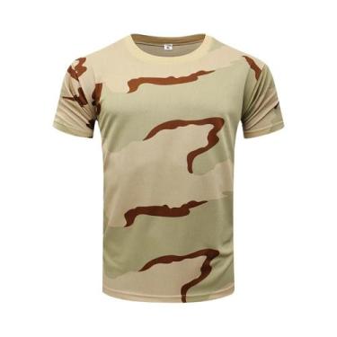 Imagem de Camiseta Masculina Camuflada 3D - Manga Curta, Gola Redonda - Moda Cas