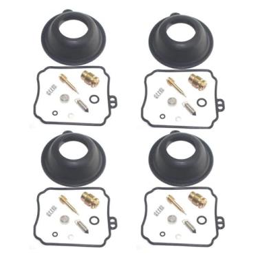 Imagem de 4 conjuntos para peças de diafragma de êmbolo XJ600S 1995-1998 XJ 600 XJ600 S do kit de reparo do carburador de motocicleta