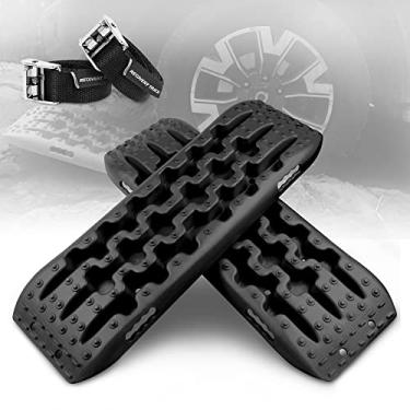 Imagem de Escada de pneu para pista de tração XPV New Recovery para areia e neve 4WD Recuperação Tração Tapete para pista de pneu off-froad Sand Snow Mud 4x4 (preto)