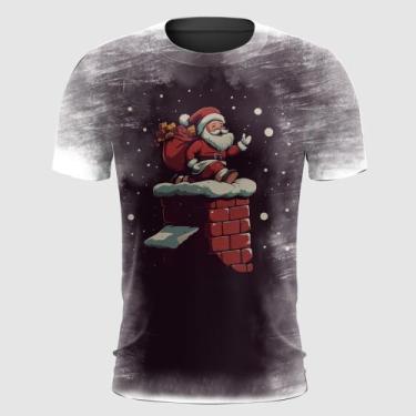 Imagem de Camiseta Papai Noel Presentes na Chaminé Natal - FABRIQUETA, P